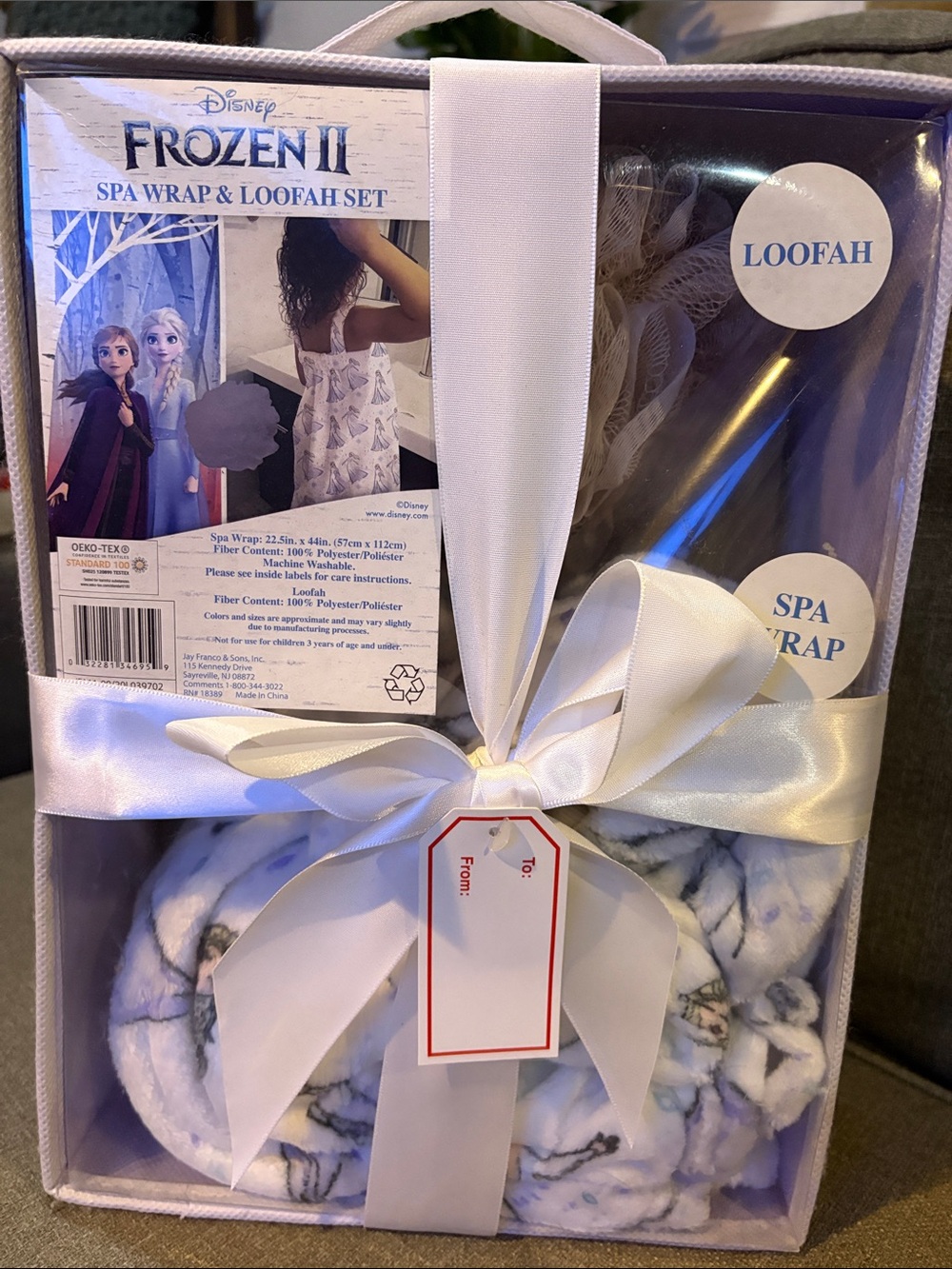 Frozen II Spa Wrap & Loofah Set